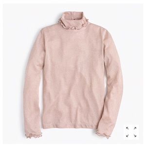 NWT J. Crew Metallic Ribbed Turtleneck